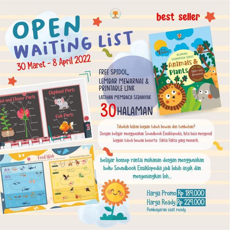 [READY] Soundbook / Sound book Ensiklopedia Anak Bilingual Animals and Plants (Hewan dan Tumbuhan) b
