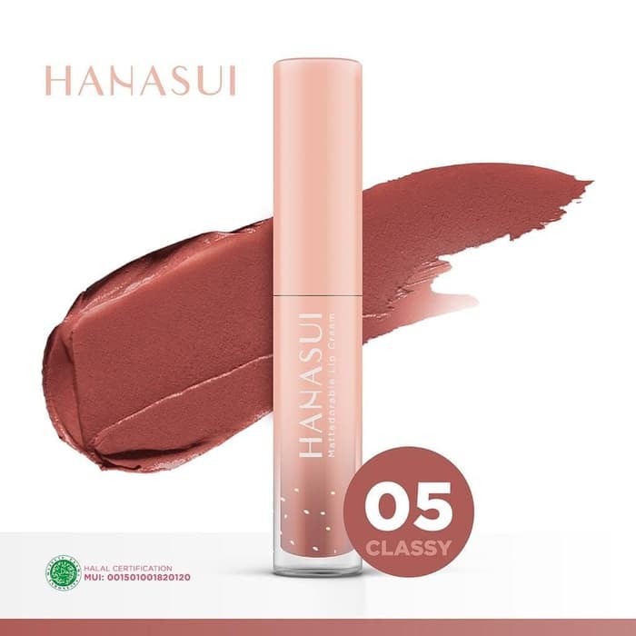 Hanasui Mattedorable Lipcream 05 Classy Bpom Halal Shopee Indonesia Warna lipstik hanasui no 5