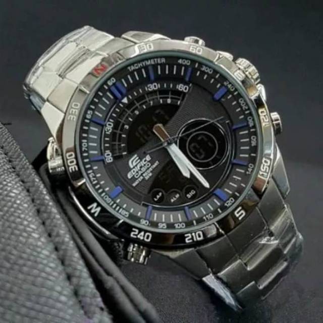 JAM TANGAN PRIA ELEGAN CASIO EDIFICE EFA150 SILVER BLACK BLUE KW SUPER