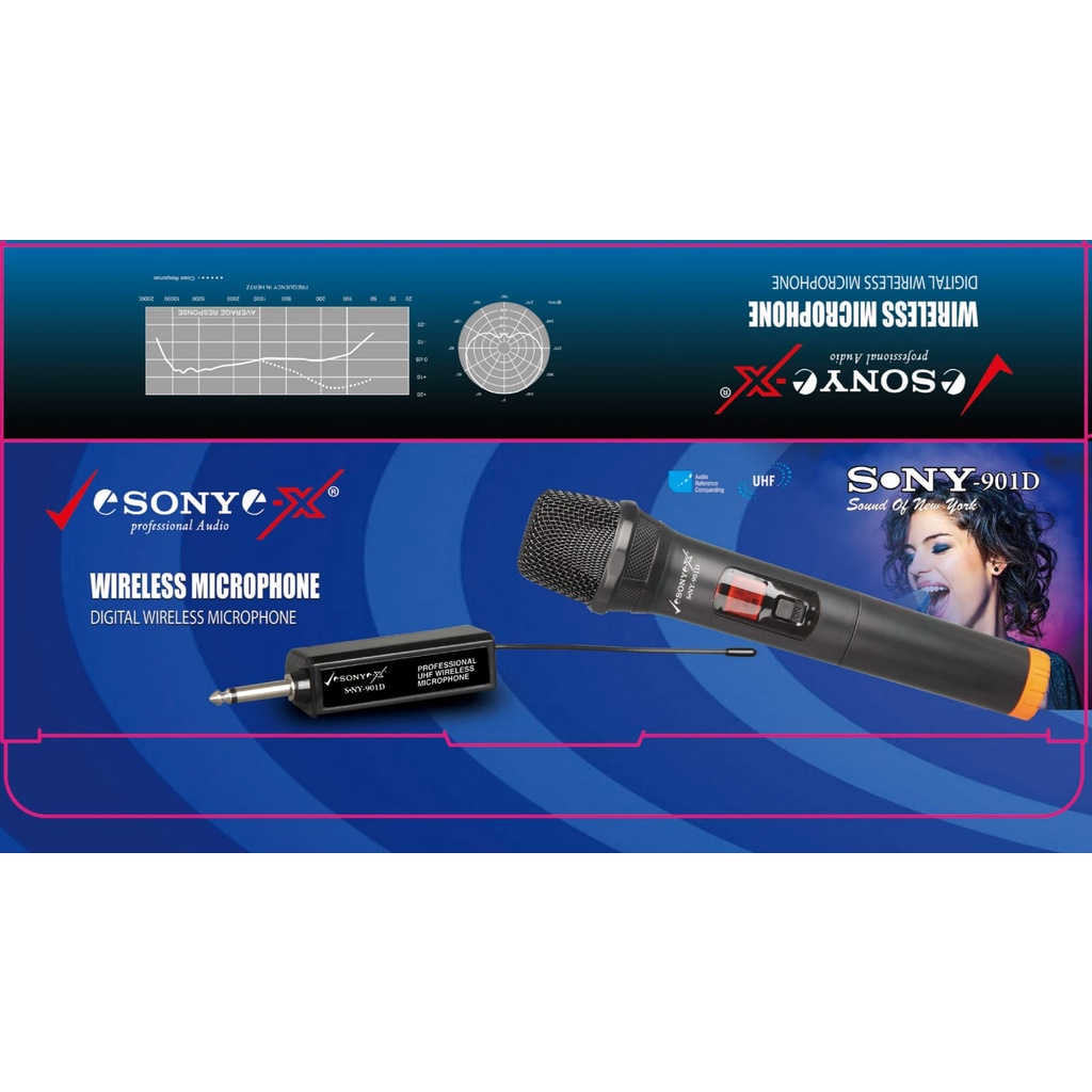 SONY Mic 901D Wireless Profesional Microphone Tanpa Kabel Murah MNTAP RI