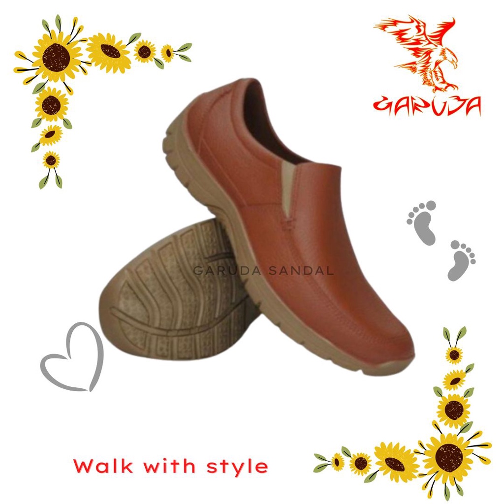 Sepatu Slip On Pria AWK 578 Karet Pantofel Formal Trendy