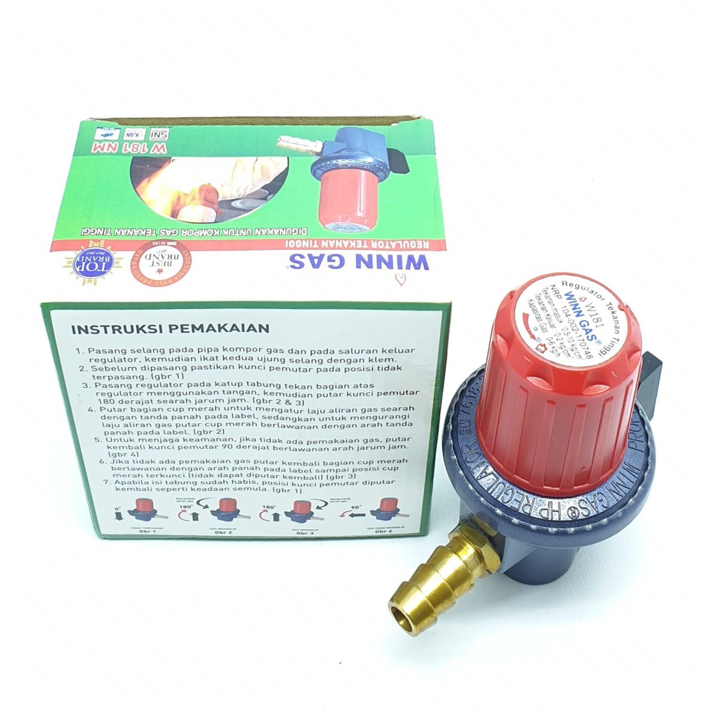 Regulator Gas Winn Gas W-181NM ( Tanpa Meter ) Tekanan Tinggi / Regulator Gas Kompor Gas LPG