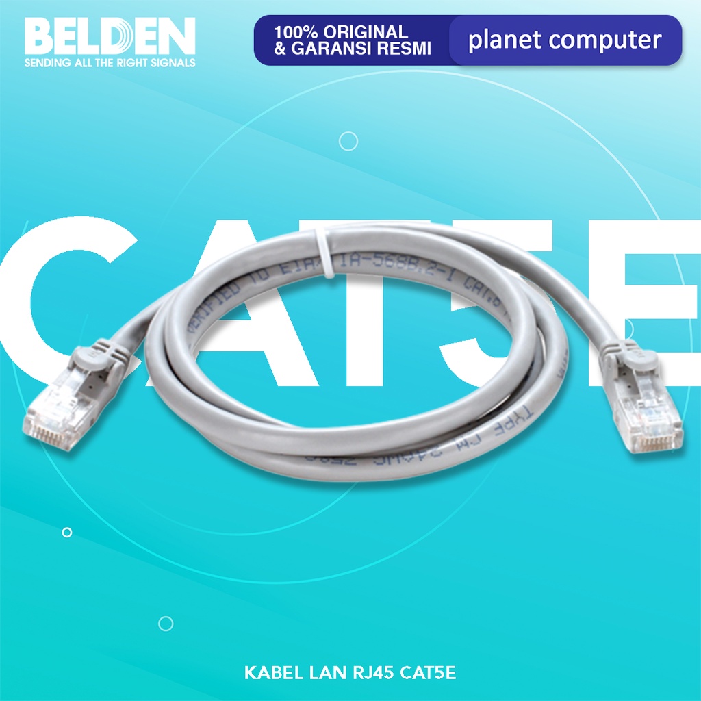 Kabel LAN BELDEN Meteran RJ45 CAT 5E High speed Original10/100 Mbps