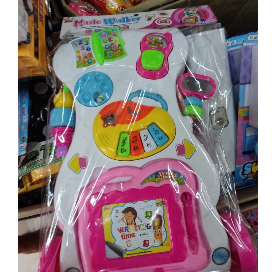 Mainan Anak Berjalan Children Music Walker Push Waker Baby Walker Mainan Dorong Berjalan
