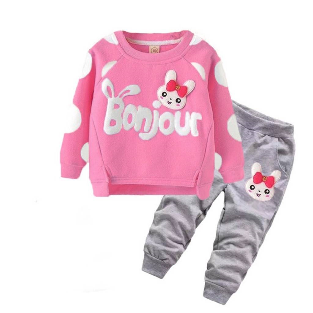 BO - SETELAN SWEATER BONJOUR / FASHION ANAK -ANAK PEREMPUAN /PAKAIAN ANAK / SETELAN ANAK