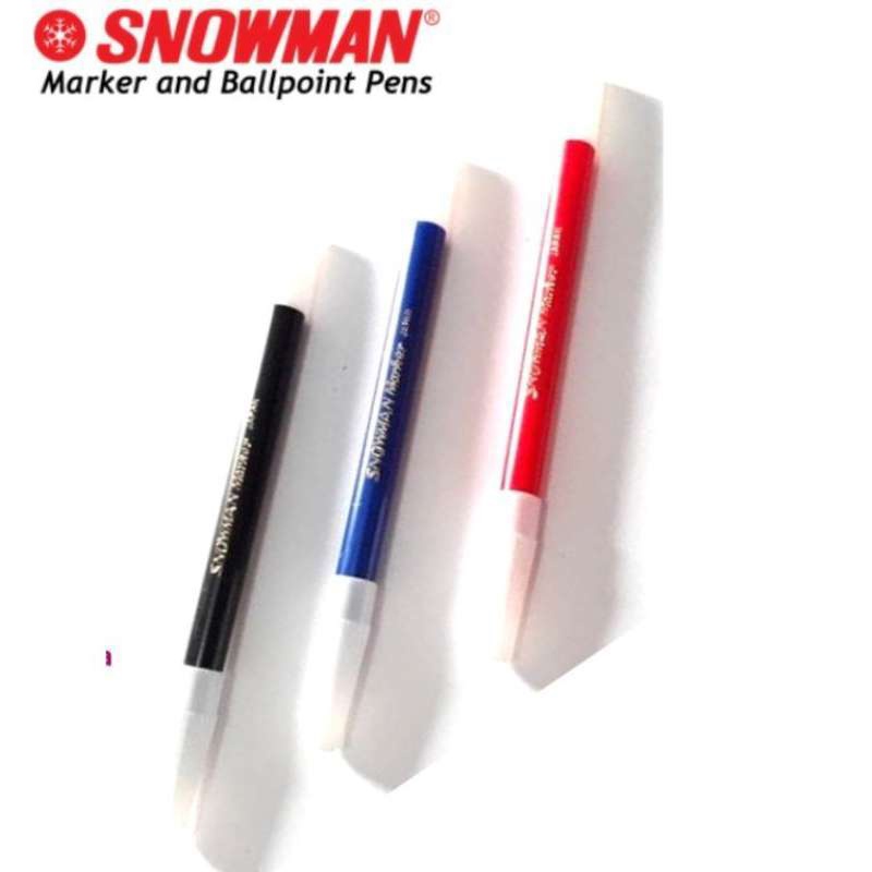 Spidol Warna Snowman Kecil Murah Variasi Hitam Merah Biru Kuning Hijau