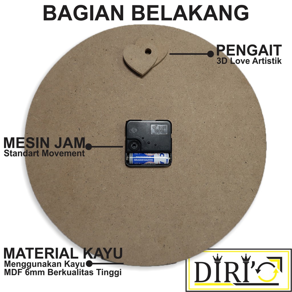 Jam Dinding Kayu Flamingo Unik Wall Decor Shabby Chic Hiasan Rumah Minimalis-2