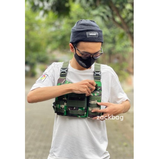 Tas dada pria/Chest bag rig/Tas dada Malvinas bahan Cordura Premium new Neisda