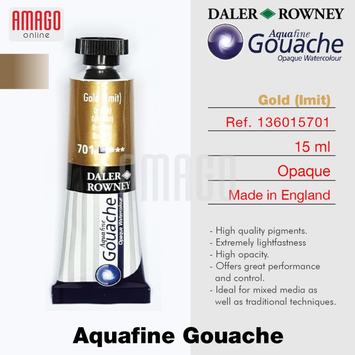 Aquafine Gouache Opaque Watercolour 15 ml - GOLD (IMIT) - 701