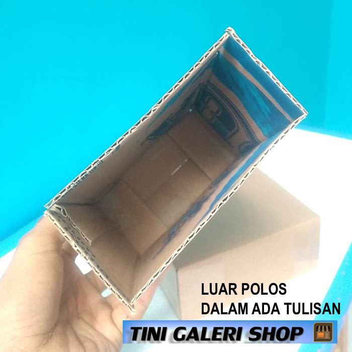 Kardus Packing Karton Box Uk.10.5x5.5x13.5 cm Luar Polos Dalam Ada Tulisan-2