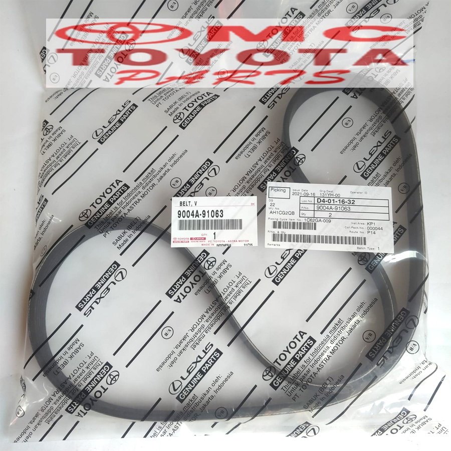 Tali Kipas (Fan/Van/V Belt) Agya, Ayla 9004A-91063 6-PK-1155