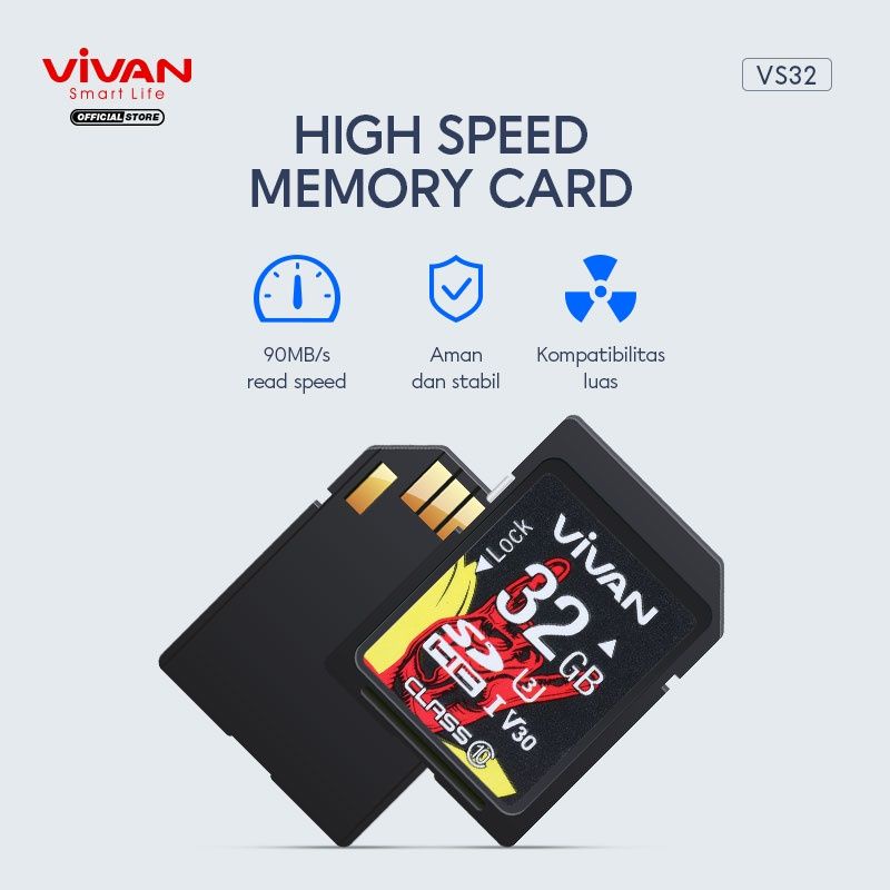 Vivan VS32 SD Card 32GB High Speed TF Card