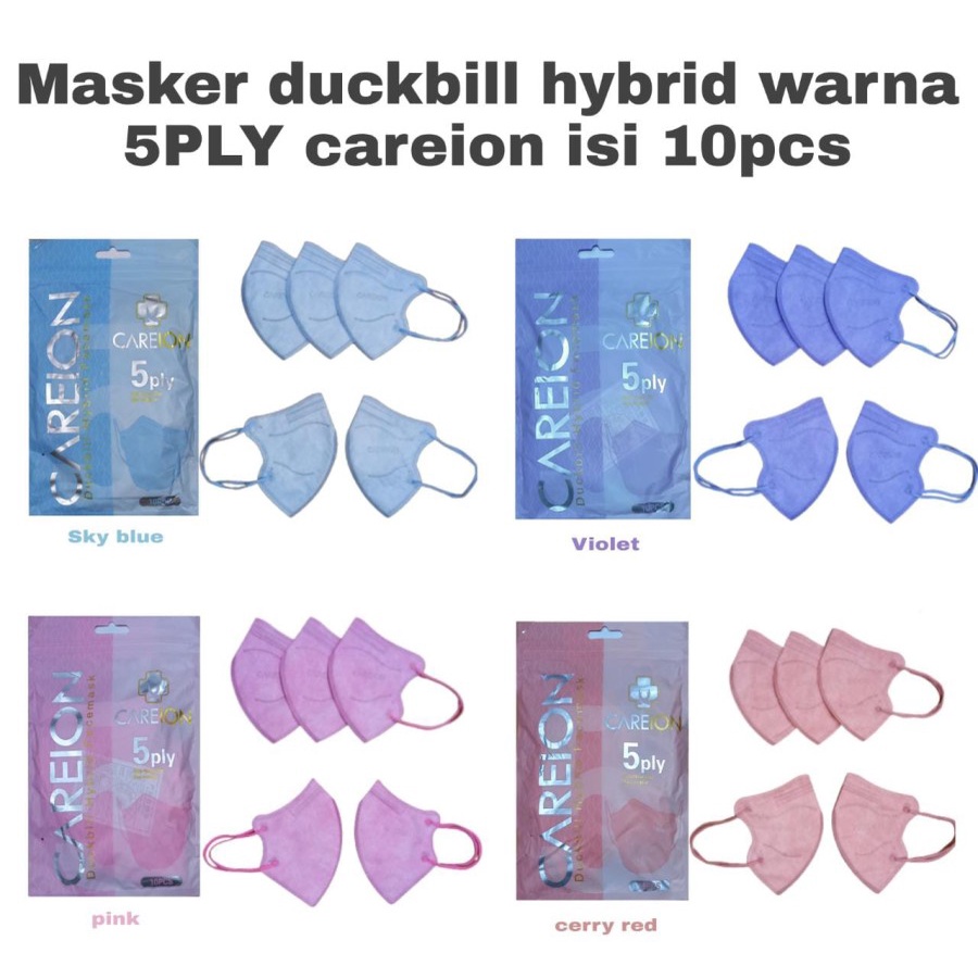 MASKER KN 95 PRO HYBRID 5PLY EMBOS PREMIUM QUALITY ISI 10 MODEL KOREA