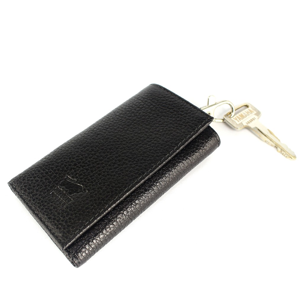 TOKOKOE - Dompet Gantungan Kunci STNK Kartu Pria Wanita Bahan Kulit Sapi Asli - BB GK Black