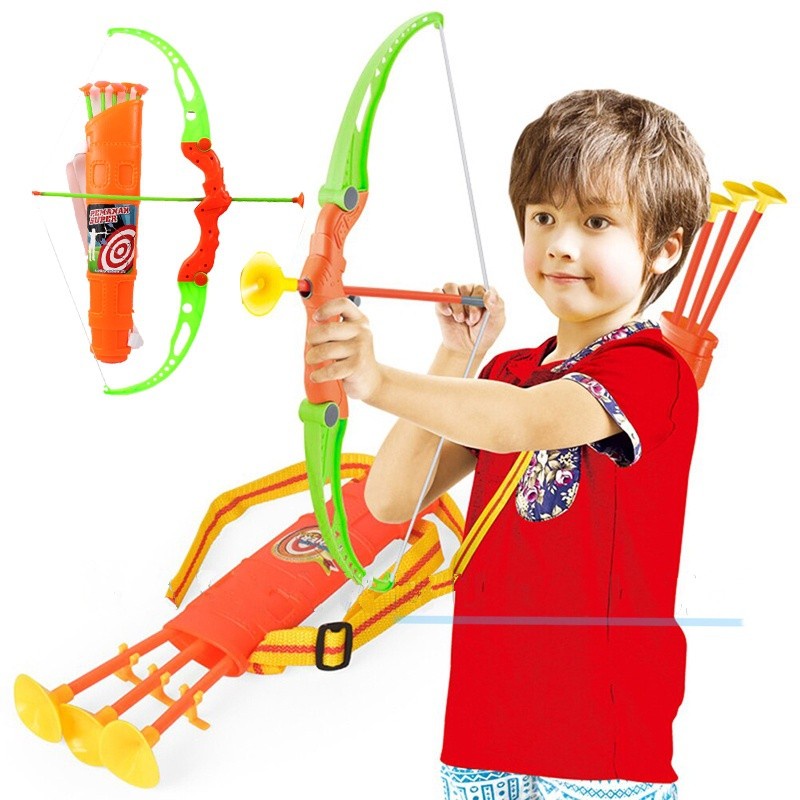 Mainan Edukasi Busur Panah Panahan Crossbow Set Anak Laki Laki Perempuan Import Muah