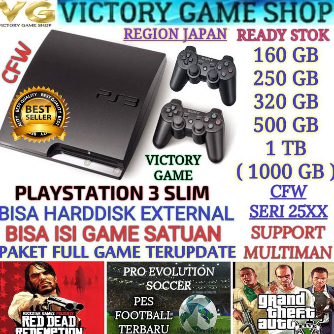 SONY PS 3 PS3 SLIM CFW 500GB SERI 25XX FREE REQUEST GAME SAMPAI PENUH