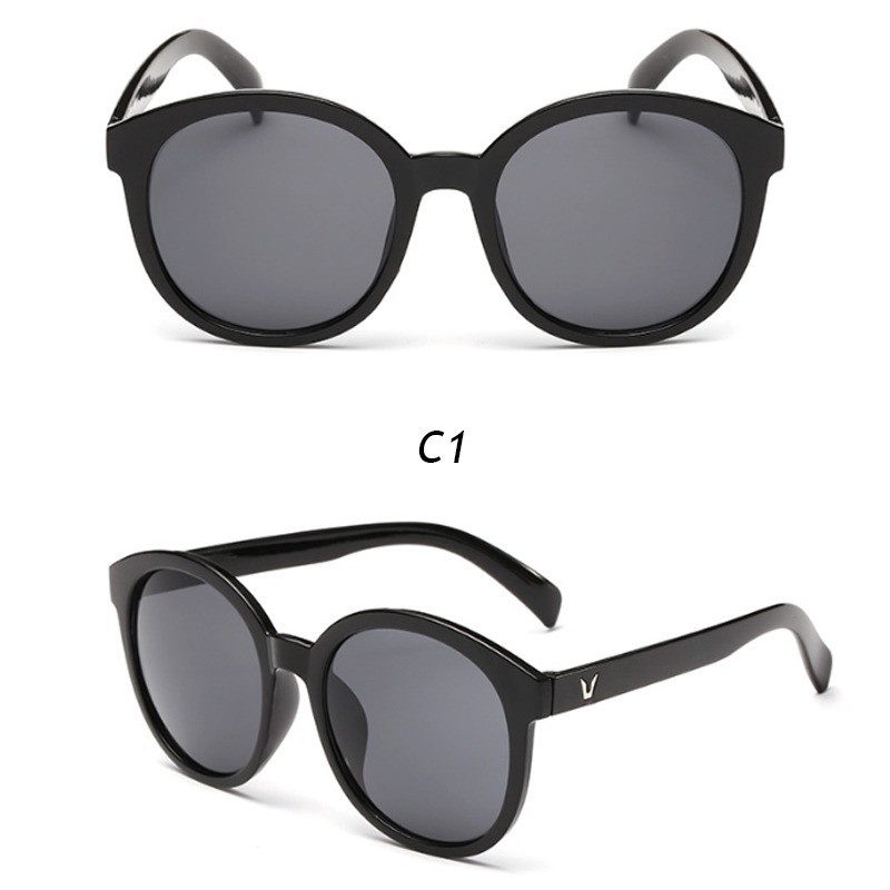 ✅Grosir Jam Senen - Kacamata Hitam Korean Gaya Wanita INS Fashion Style Kacamata Hitam Cewek Bulat Sunglasses