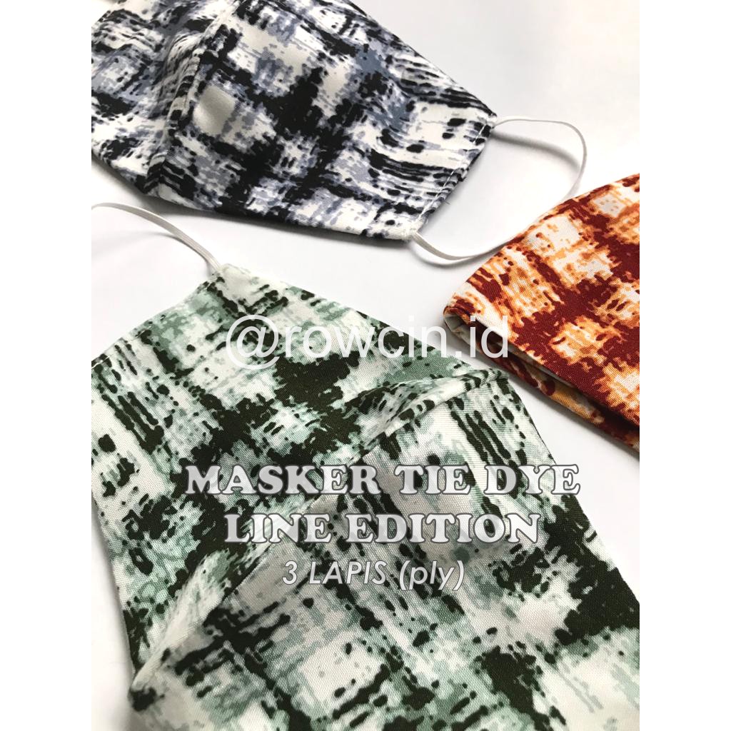 MASKER KAIN TIE DYE 3 LAPIS (PLY) EARLOOP DAN HEADLOOP NONMEDIS