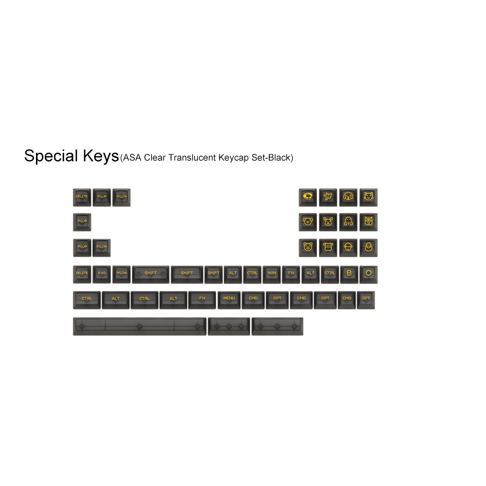 Akko Clear Transparent Keycaps 155 Set ASA Profile