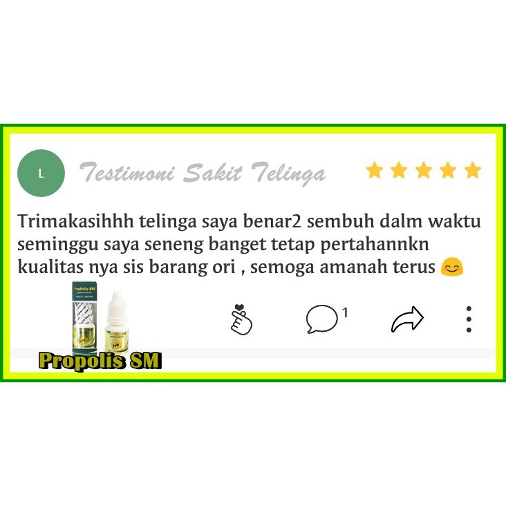 Obat Telinga Berdengung, Berdenging, Bernanah, Berair Dan Bau Propolis Sm Original