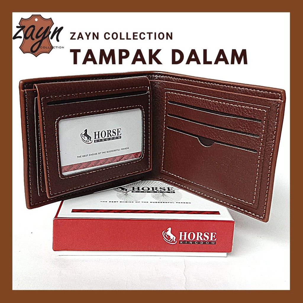 Promo Dompet Kulit Pria Impor Horse Imperial Model Lipat Pendek Leather Kulit Premium  Coffee