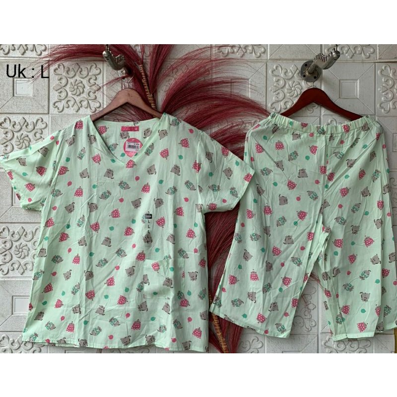 Setelan Baju Tidur Zelia Pussy Cat