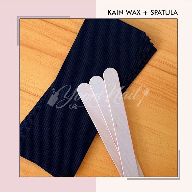 paket kain wax dan spatula jumbo kain waxing stripe paper kain wax bisa dicuci 10pcs set