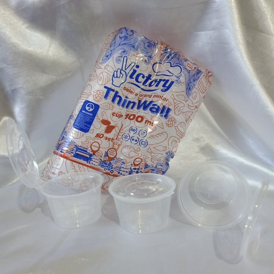 Cup saos / sambal 100 ml/ gelas jelly puding isi 50 pcs