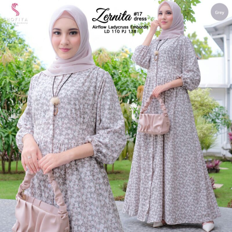 ZERNITA Series Midi Dress Ori by Shofiya