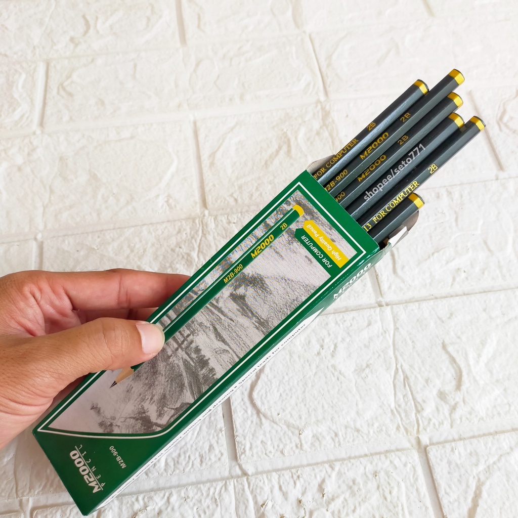 

MURAH! 1 box Pensil 2B For Computer Isi 12pcs M2000 M2B-900 1 LUSIN