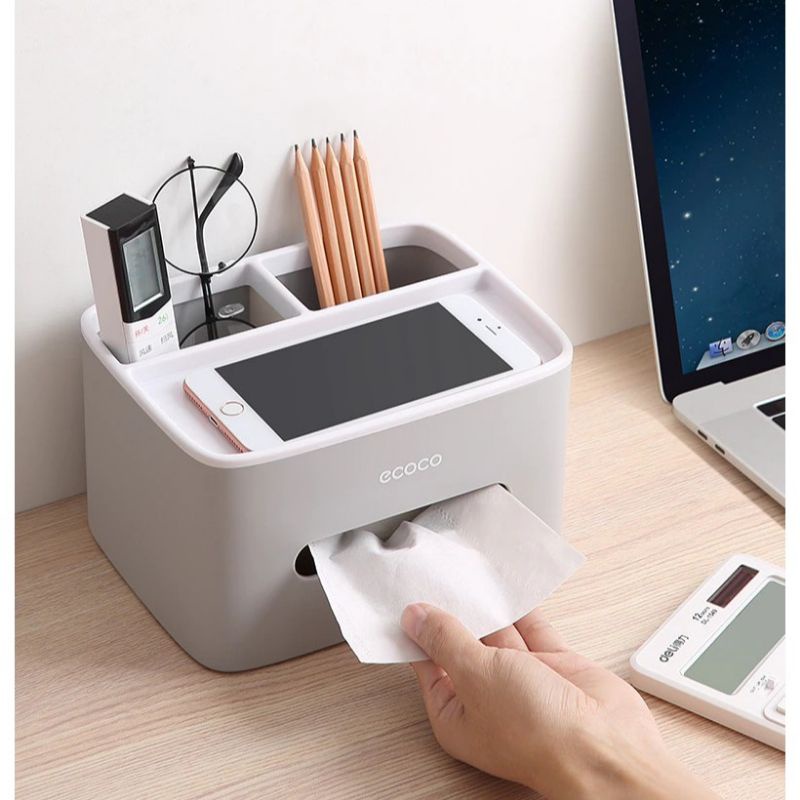 ECOCO Desktop Tissue Box - Kotak Tempat tissue meja office desk tisu organizer