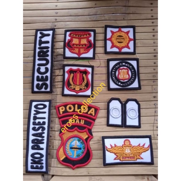 dasar putih, atribut satpam, security