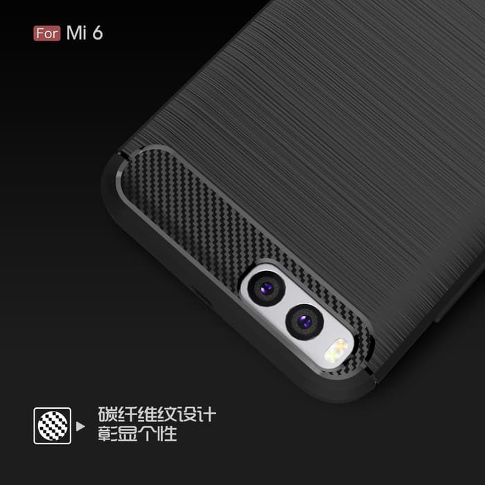 Viseaon TPU Case Xiaomi Mi 6 Softcase Back Carbon Fiber Xiaomi Mi6       Termurah