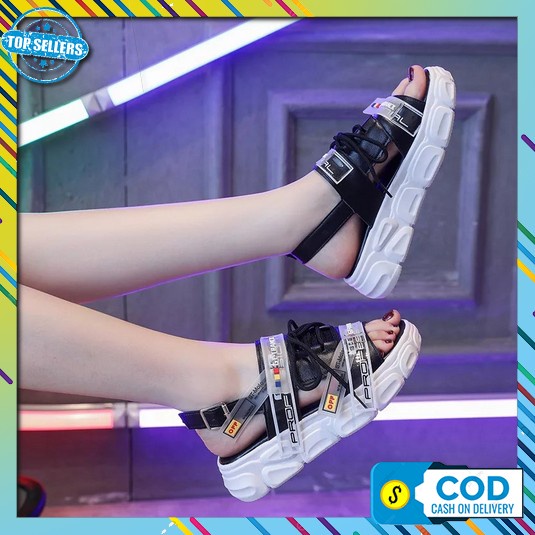 Sendal Remaja Murah Sepatu Sandal Pesta Wanita Remaja Wedages Wanita-  Sandal Wedges Korea Ivanka Sd