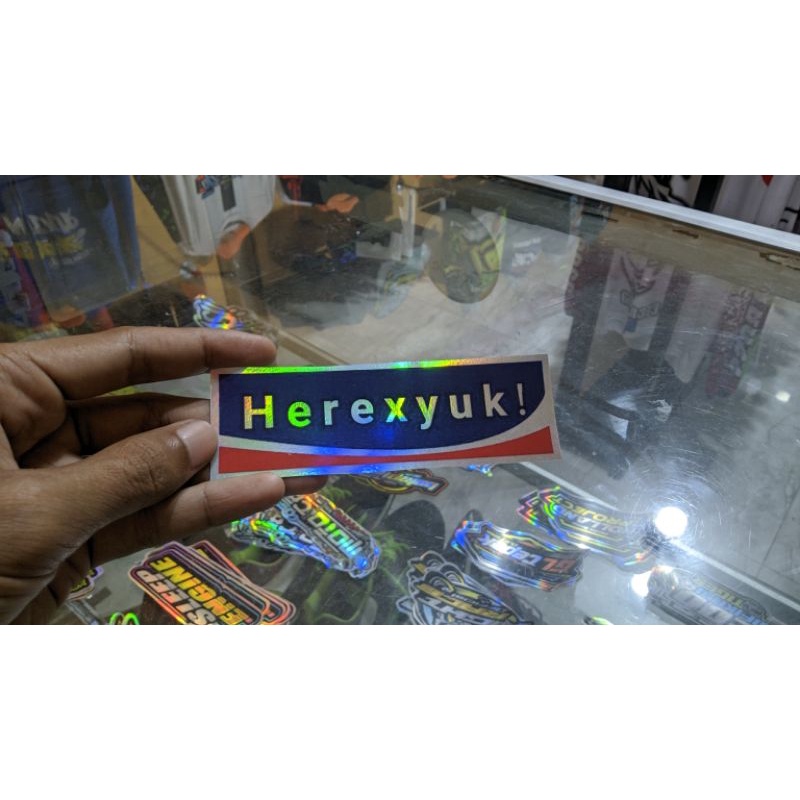 

stiker hollogram herex yuk