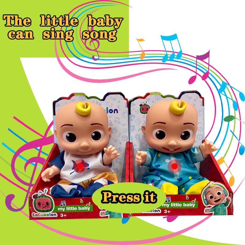 8in 10in Coco melon Music Toys Soft Melon Baby Cartoon Full Vinyl Body Kids Gift