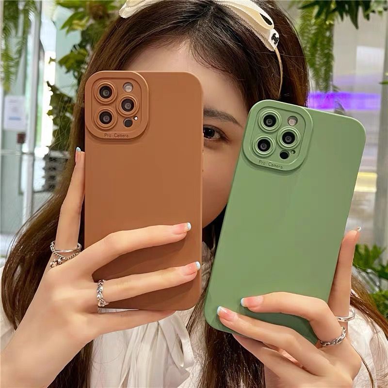 softcase pro camera macaron + protect camera Vivo Y91C.oppo reno 4. f7,A16