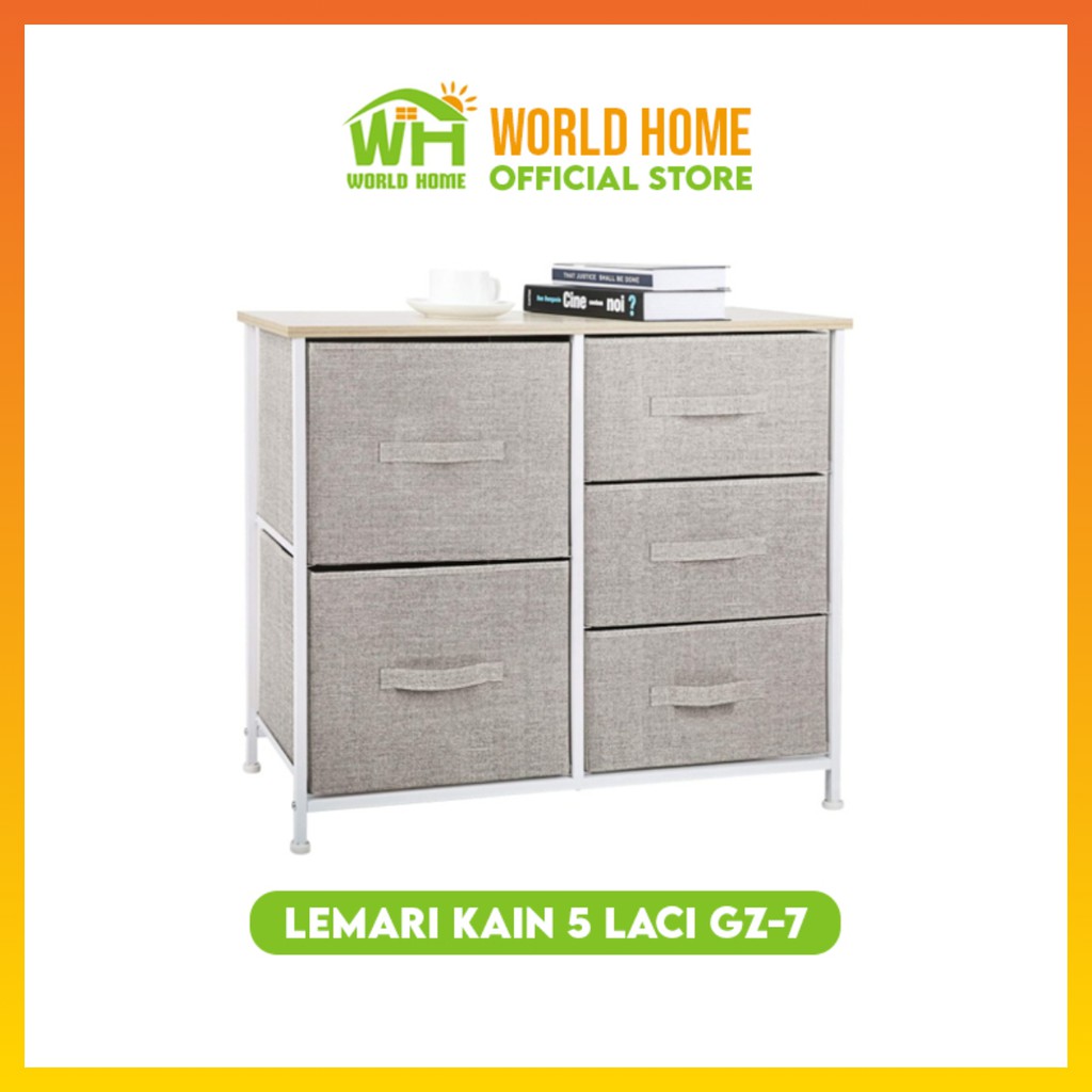 Kualitas Tinggi Lemari susun 5 Laci Lemari Linen Serbaguna Lemari Linen TV Premium  GZ-7 WHFURNITURE