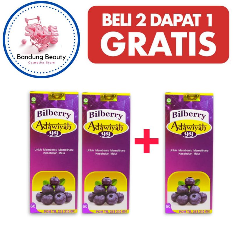 Bilberry Adawiyah 99 - Kapsul Bilberry Adawiyah Asli - Vitamin Mata Herbal - Suplemen Mata Alami - O