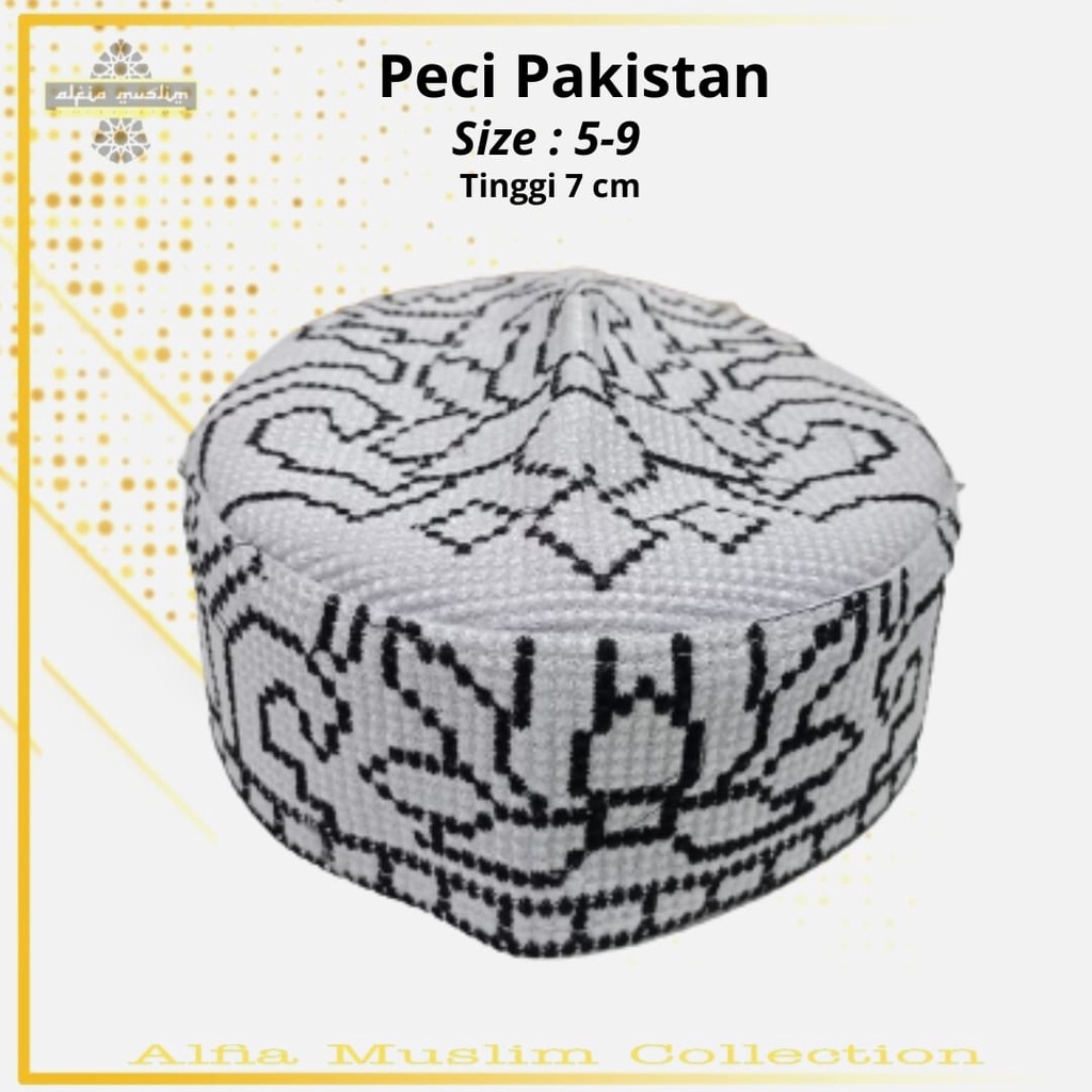 Peci Pakistan/Kopiah Pakistan/Peci Pakistan Full Bordil