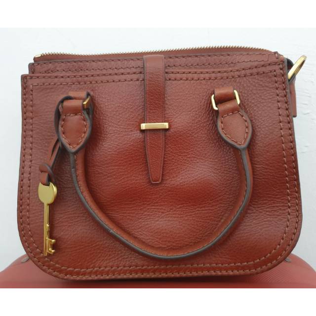 FOSSIL RYDER MINI SATCHEL BROWN