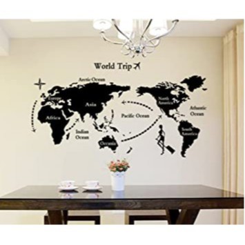 world map bookshelf