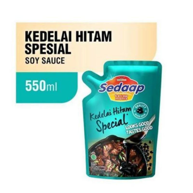 Kecap sedaap kedelai hitam special pouch 550 ml