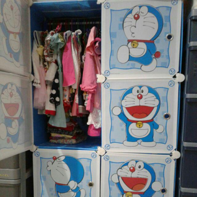 LEMARI BAJU ANAK 6 PINTU PLASTIK ANTI AIR KARTUN KABINET LEMARI BAJU ANAK 6 PINTU PLASTIK ANTI AIR KARTUN KABINET