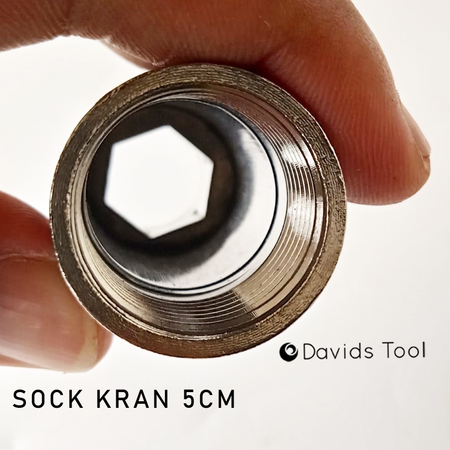 Sambungan Kran Stainless Sok Drat 1/2 Inch 5cm