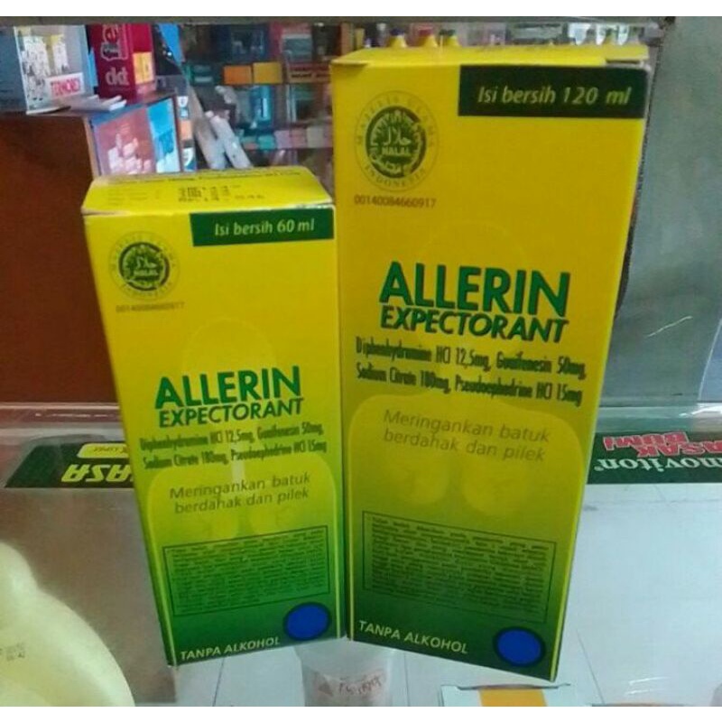Jual ALLERIN EXPECTORANT SYRUP /60ML/120ML OBAT BATUK BERDAHAK Shopee Indonesia
