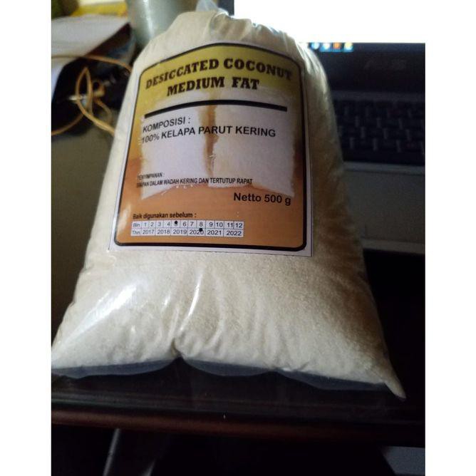 

hjsg jual tepung kelapa kering parut desiccated coconut 500 gram curah ljt0