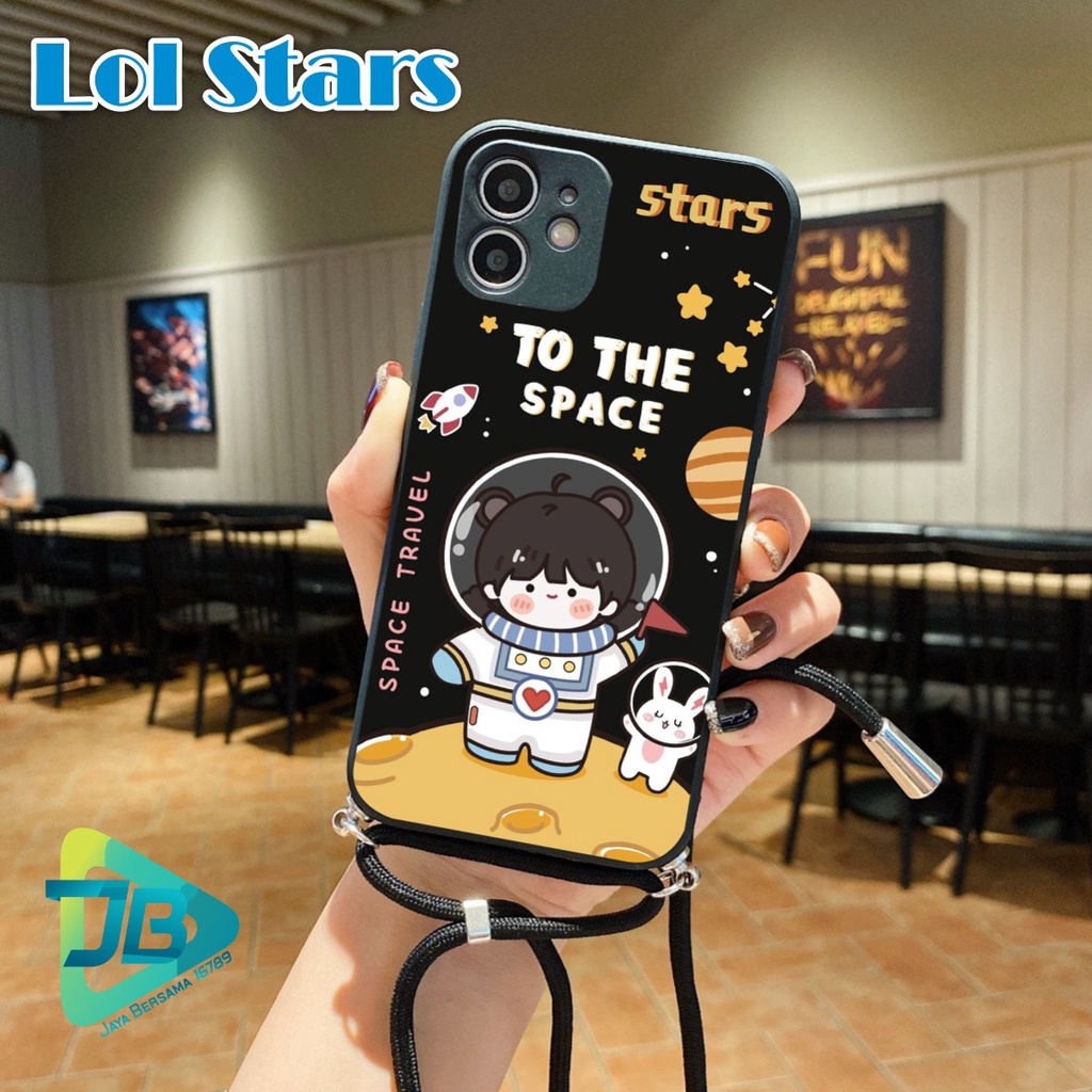 SOFTCASE SILIKON SLINGCASE TALI LANYARD STRAP PHONE MACARON PELINDUNG KAMERA LOL STARS OPPO VIVO SAMSUNG XIAOMI REALME IPHONE ALL TYPE JB5406