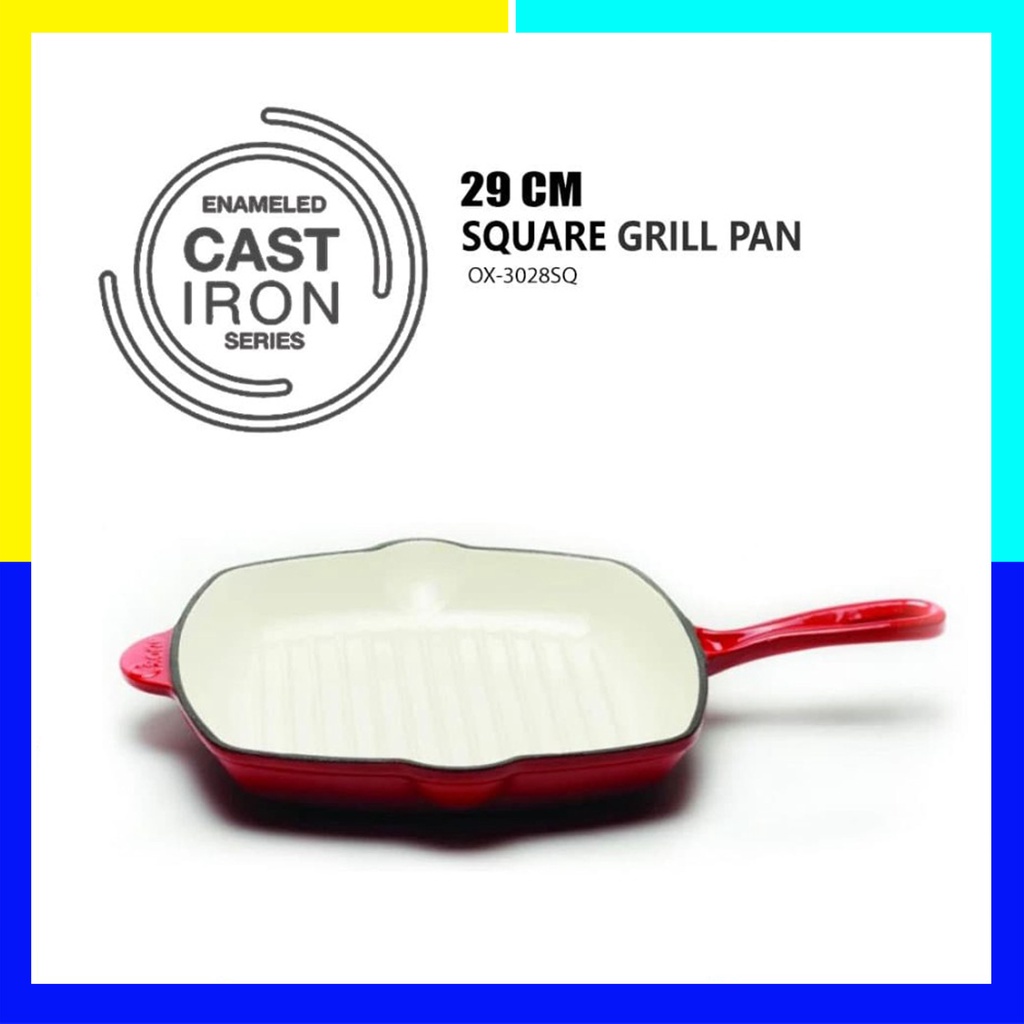 OXONE IRON CAST GRILL PAN OX-3028SQ