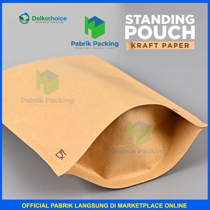 STANDING POUCH KRAFT PAPER WINDOW ALL EKONOMIS TERMURAH SATUAN